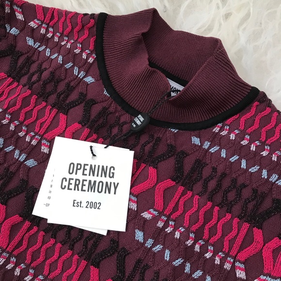 OPENING CEREMONY Printed Mock Neck Top - Picture 6 of 8